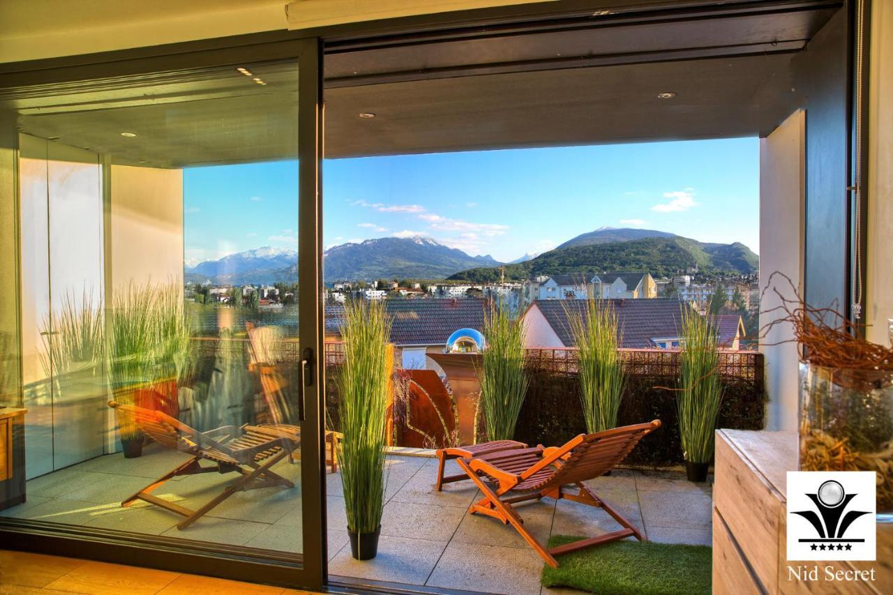 Panoramique 180 Lac Et Montagne Et Nid Secret Spa Romantique Annecy Buitenkant foto